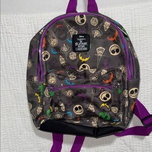 Disney The Nightmare Before Christmas Women's Backpack - Black and Purple nwot